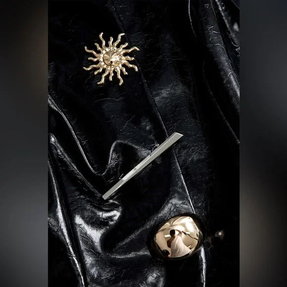 Micas Faux Leather Vest size Small - Picture 3 of 5